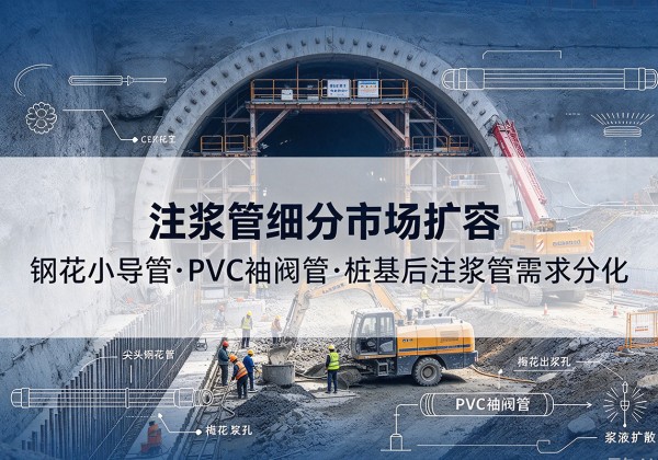 陆河注浆管细分市场扩容，隧道钢花小导管、PVC 袖阀管、桩基后注浆管需求分化
